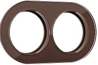 Рамка-ретро универсальная Werkel Favorit Runda 2--м. стекло коричневый